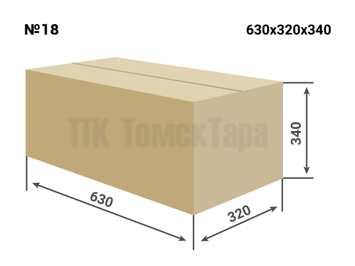 Картонная коробка №18 для еды и упаковки Томск