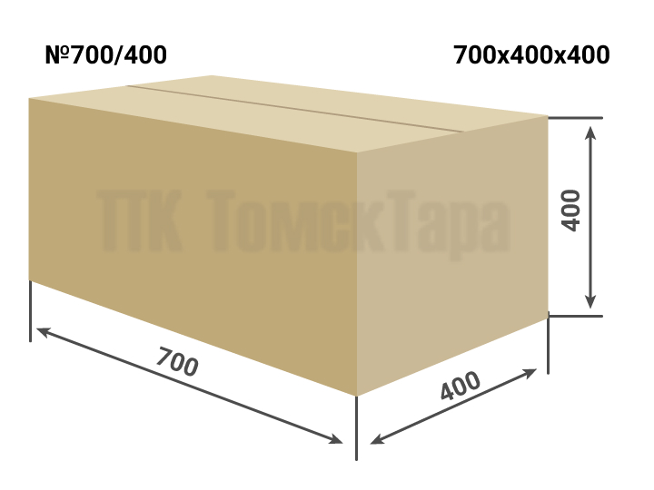 Картонная коробка для еды и упаковки Томск 700х400х400