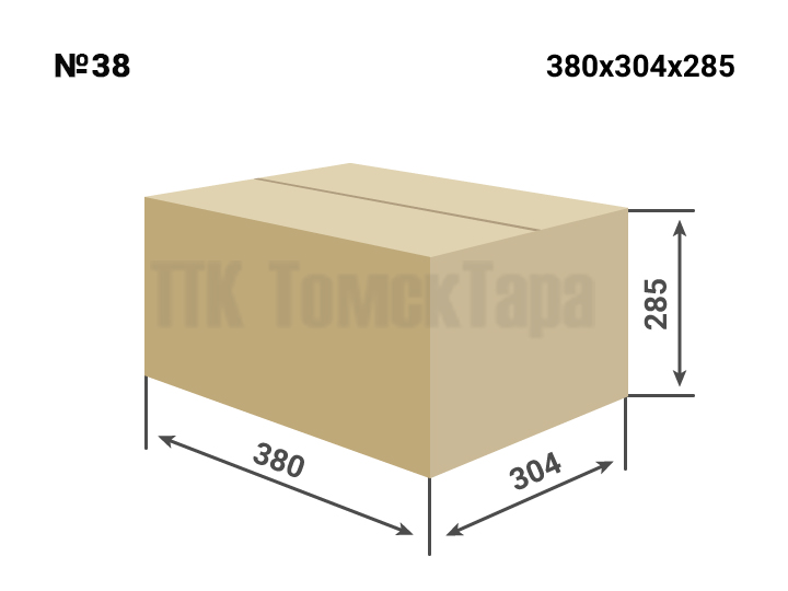 Картонная коробка №38 для еды и упаковки Томск