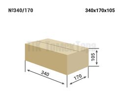 Картонная коробка для еды и упаковки Томск 340х170х105