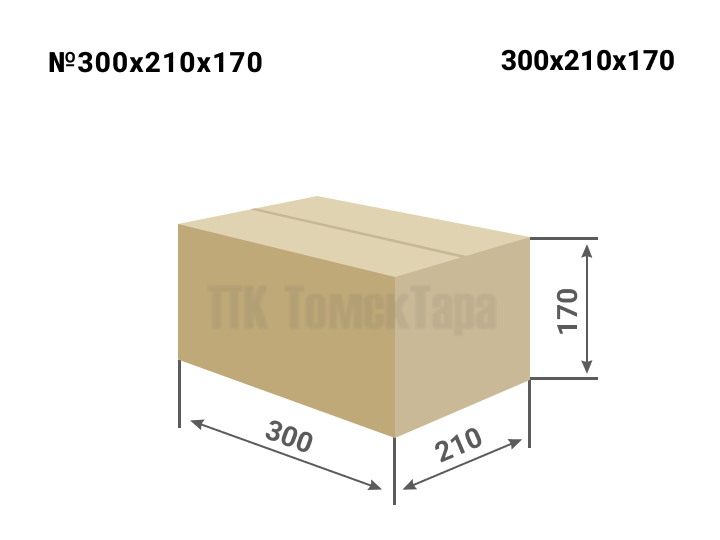 Коробка для переезда Томск. Размер коробки 300х210х170