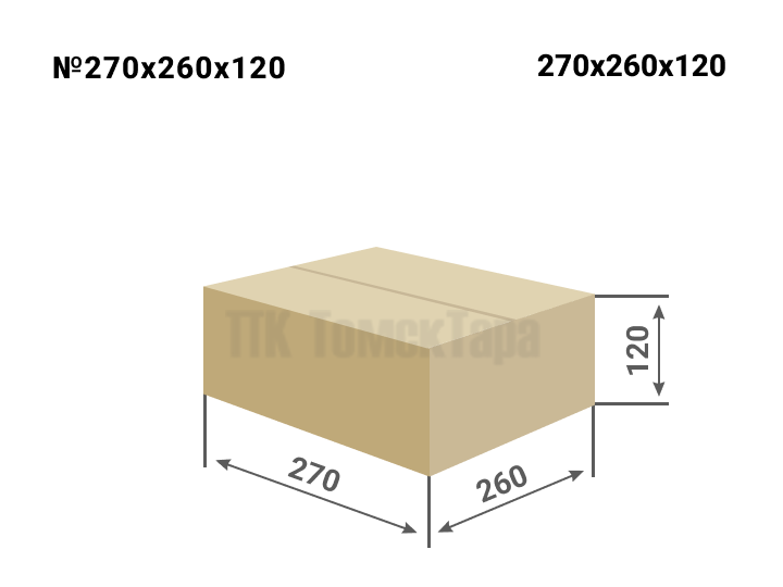 Коробка для еды и упаковки Томск 270х260х120